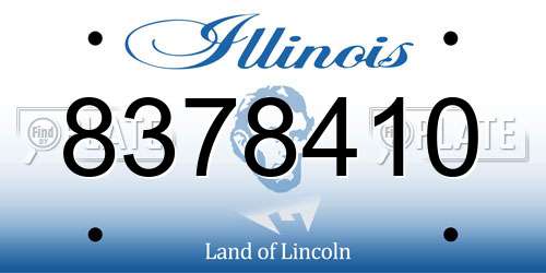 8378410 Illinois License Plate