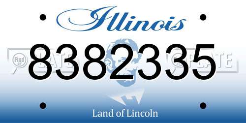 8382335 Illinois License Plate