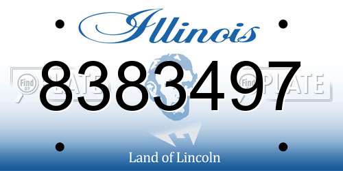 8383497 Illinois License Plate