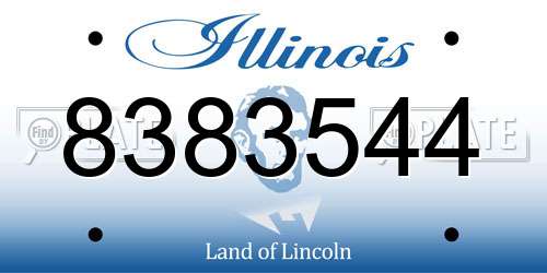 8383544 Illinois License Plate