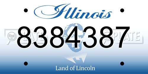 8384387 Illinois License Plate