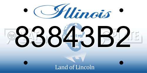 83843B2 Illinois License Plate