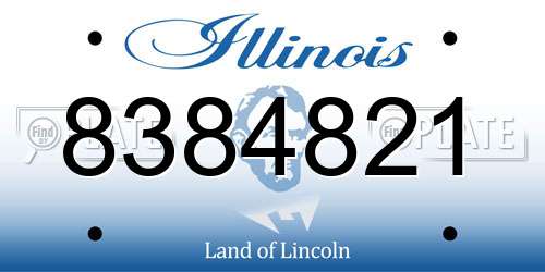 8384821 Illinois License Plate