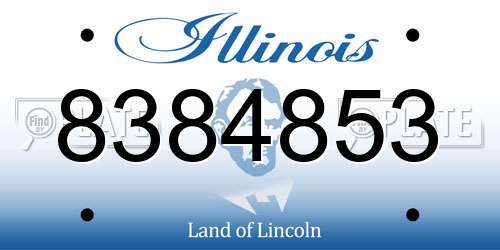8384853 Illinois License Plate