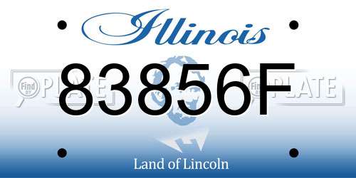83856F Illinois License Plate