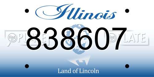 838607 Illinois License Plate