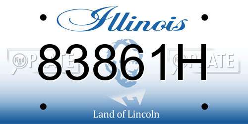 83861H Illinois License Plate