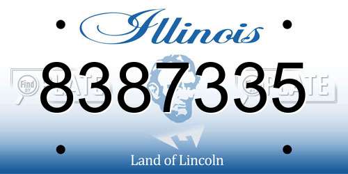 8387335 Illinois License Plate