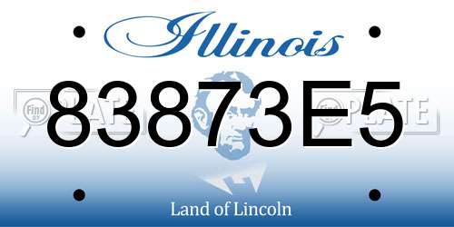 83873E5 Illinois License Plate