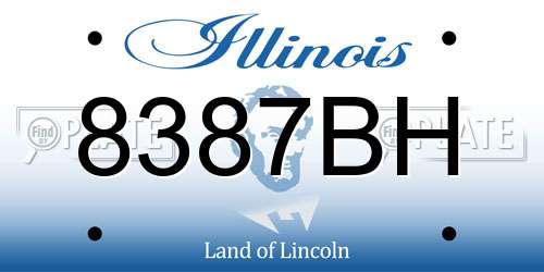 8387BH Illinois License Plate