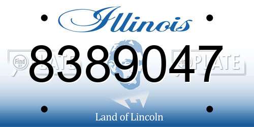 8389047 Illinois License Plate