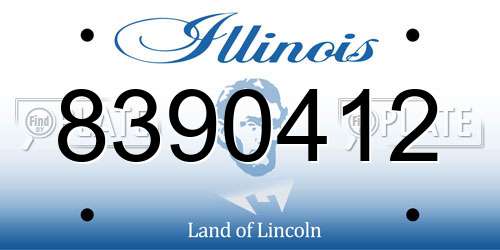 8390412 Illinois License Plate