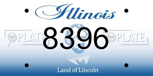 8396 Illinois License Plate