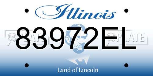 83972EL Illinois License Plate