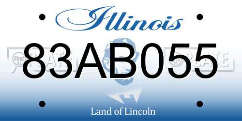 83AB055 Illinois License Plate