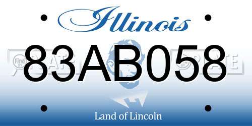 83AB058 Illinois License Plate