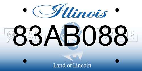 83AB088 Illinois License Plate