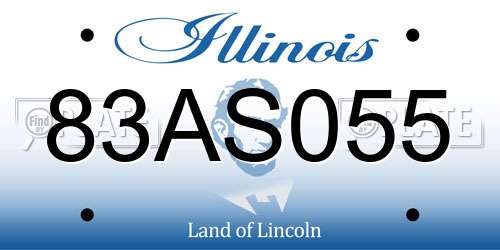 83AS055 Illinois License Plate