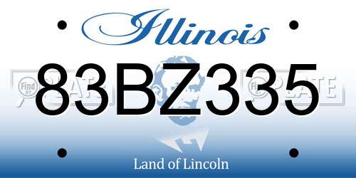 83BZ335 Illinois License Plate