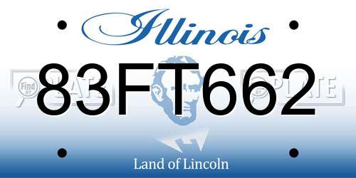 83FT662 Illinois License Plate
