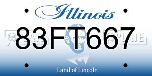 83FT667 Illinois License Plate