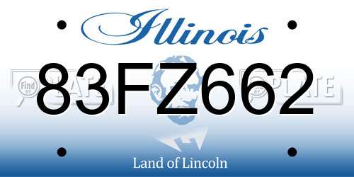 83FZ662 Illinois License Plate