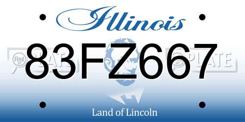 83FZ667 Illinois License Plate