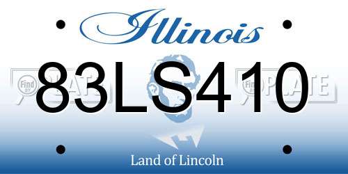 83LS410 Illinois License Plate