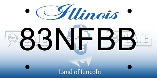 83NFBB Illinois License Plate