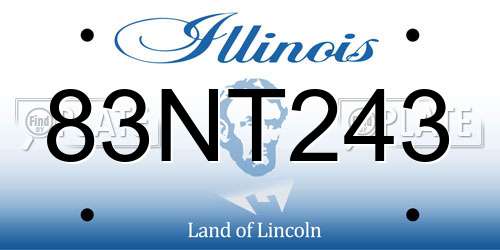 83NT243 Illinois License Plate