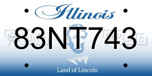 83NT743 Illinois License Plate