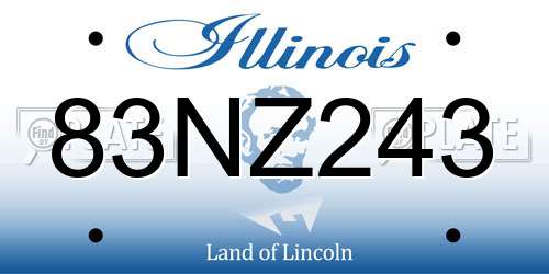 83NZ243 Illinois License Plate