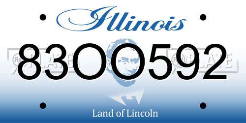 83OO592 Illinois License Plate