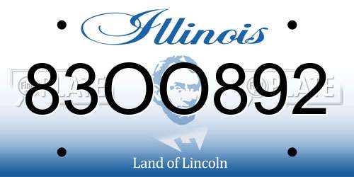 83OO892 Illinois License Plate