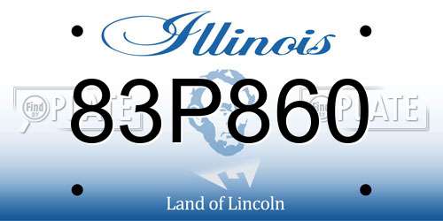 83P860 Illinois License Plate