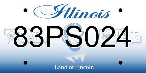 83PS024 Illinois License Plate