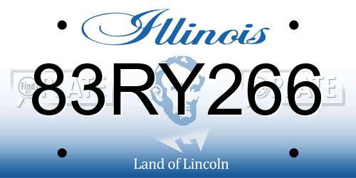 83RY266 Illinois License Plate