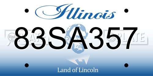 83SA357 Illinois License Plate