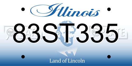 83ST335 Illinois License Plate
