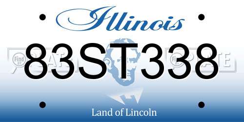 83ST338 Illinois License Plate