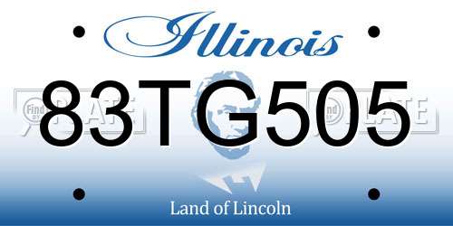 83TG505 Illinois License Plate