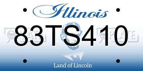 83TS410 Illinois License Plate