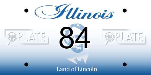 84 Illinois License Plate