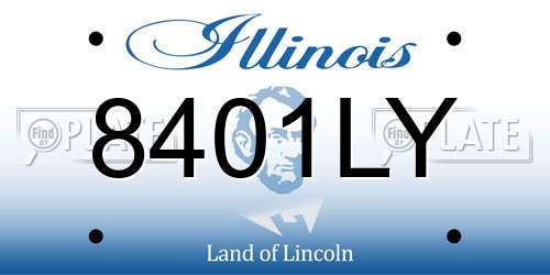 8401LY Illinois License Plate