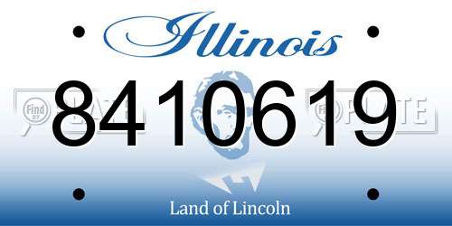8410619 Illinois License Plate