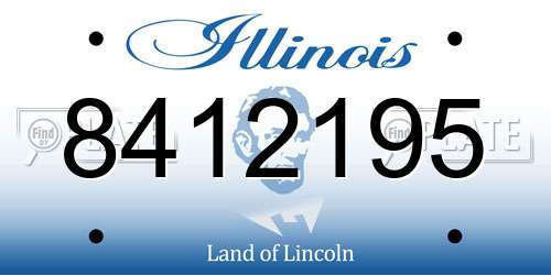8412195 Illinois License Plate