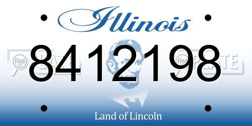 8412198 Illinois License Plate
