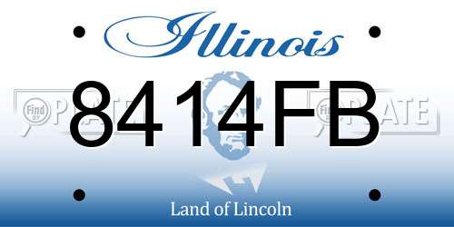 8414FB Illinois License Plate