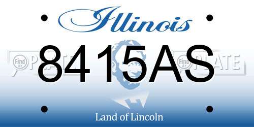 8415AS Illinois License Plate