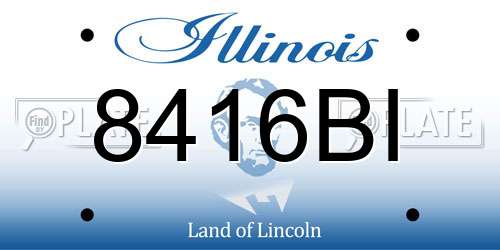 8416BI Illinois License Plate